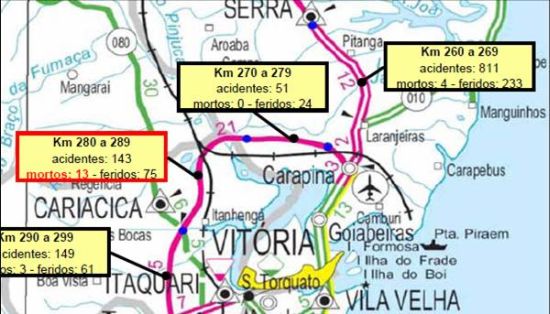 Mapa DNIT do segmento V02.R